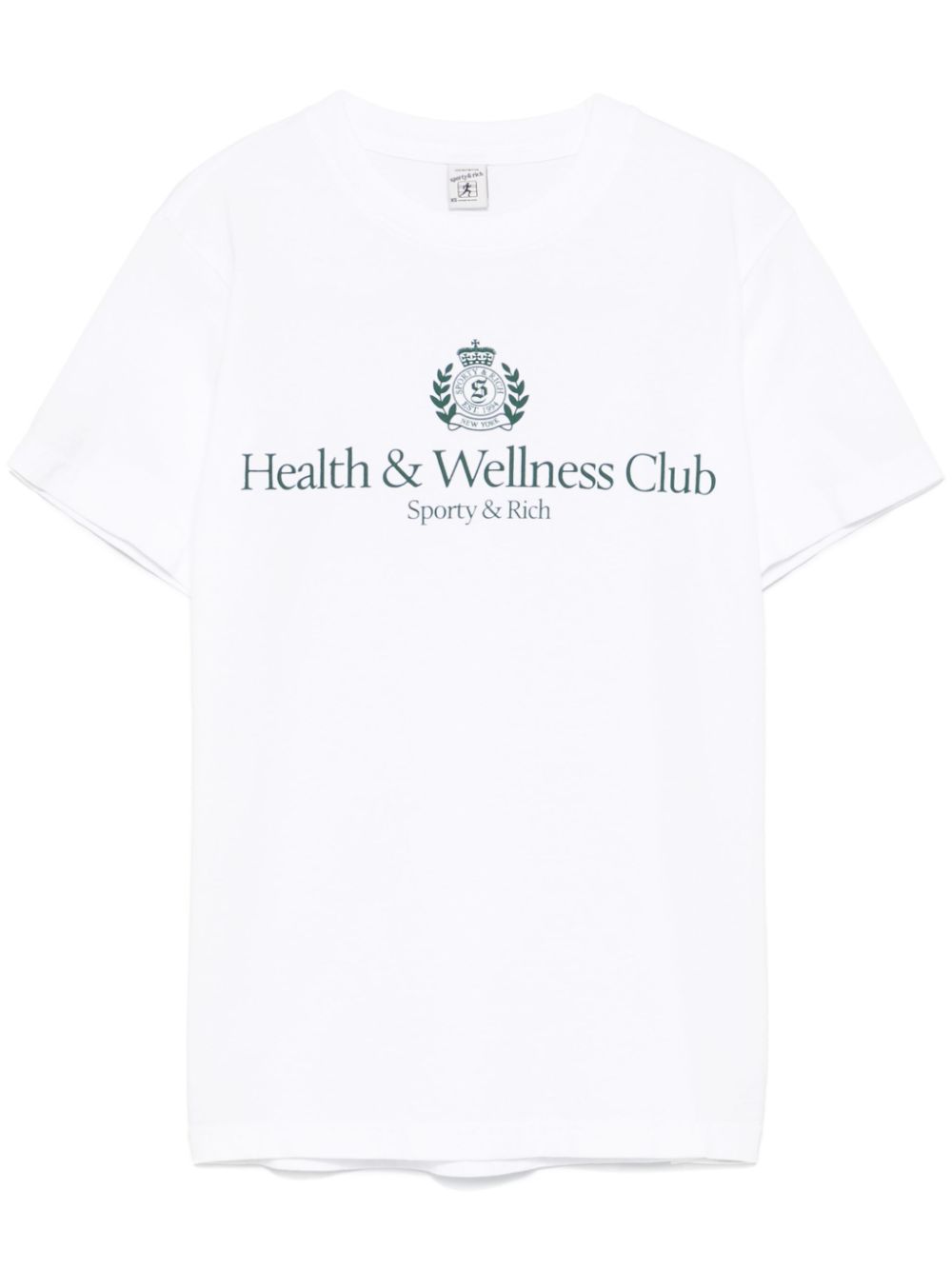 Sporty & Rich H&W Crest T-Shirt - White von Sporty & Rich