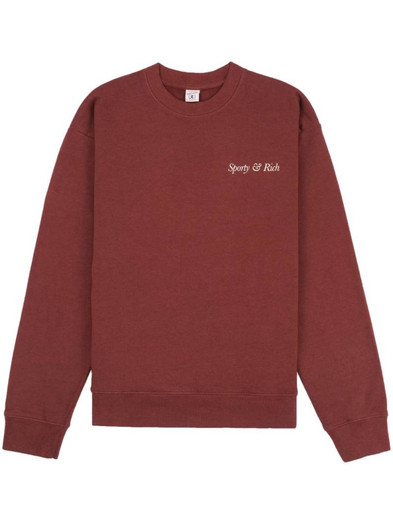 Sporty & Rich HWCNY logo cotton sweatshirt - Red von Sporty & Rich