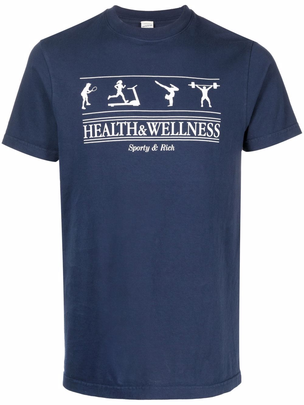 Sporty & Rich Health And Wellness cotton T-shirt - Blue von Sporty & Rich