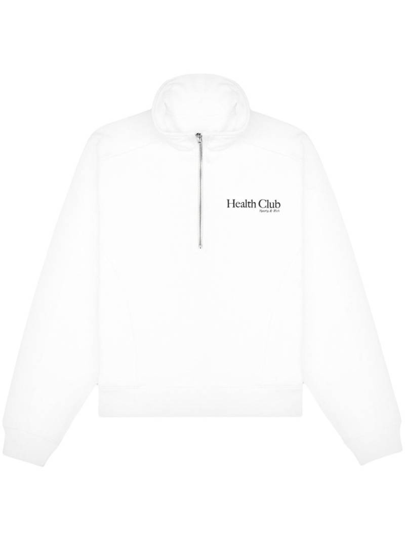 Sporty & Rich Health Club quarter-zip sweatshirt - White von Sporty & Rich