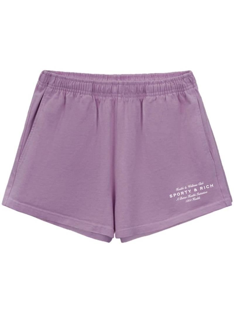 Sporty & Rich Health Initiative cotton shorts - Purple von Sporty & Rich