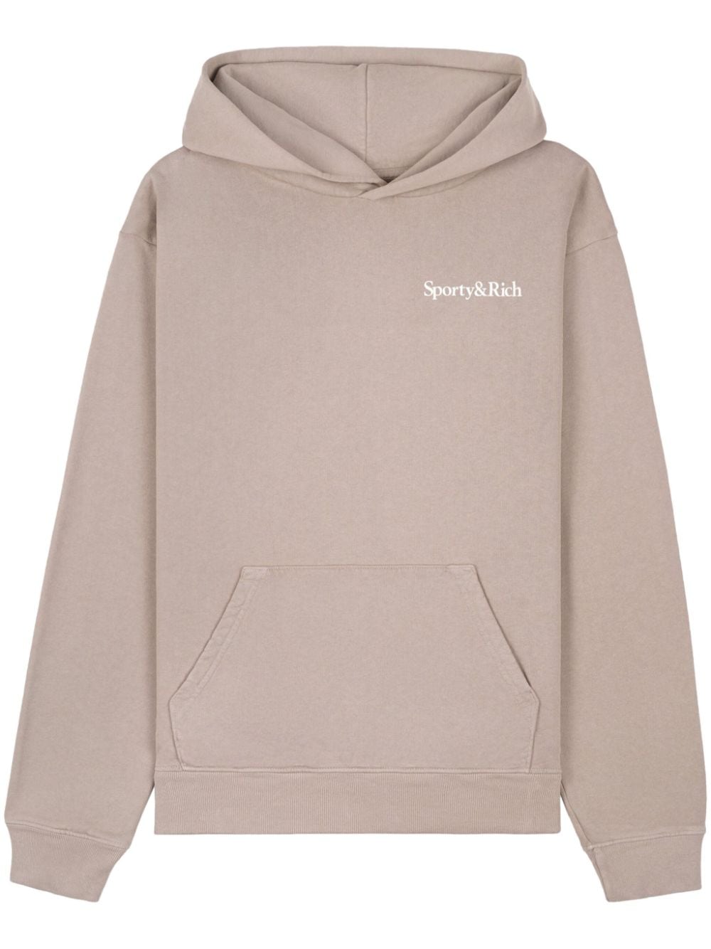 Sporty & Rich Health Is Wealth cotton hoodie - Neutrals von Sporty & Rich