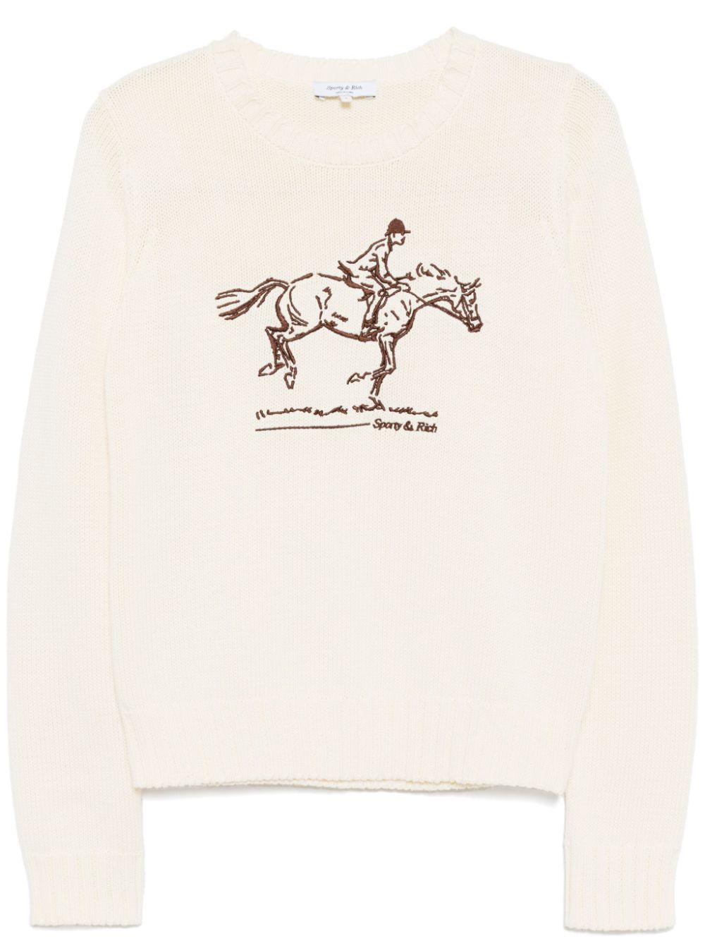 Sporty & Rich Horse Knitted sweater - Neutrals von Sporty & Rich