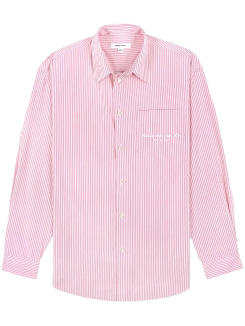 Sporty & Rich Hotel du Cap-embroidered shirt - Pink von Sporty & Rich