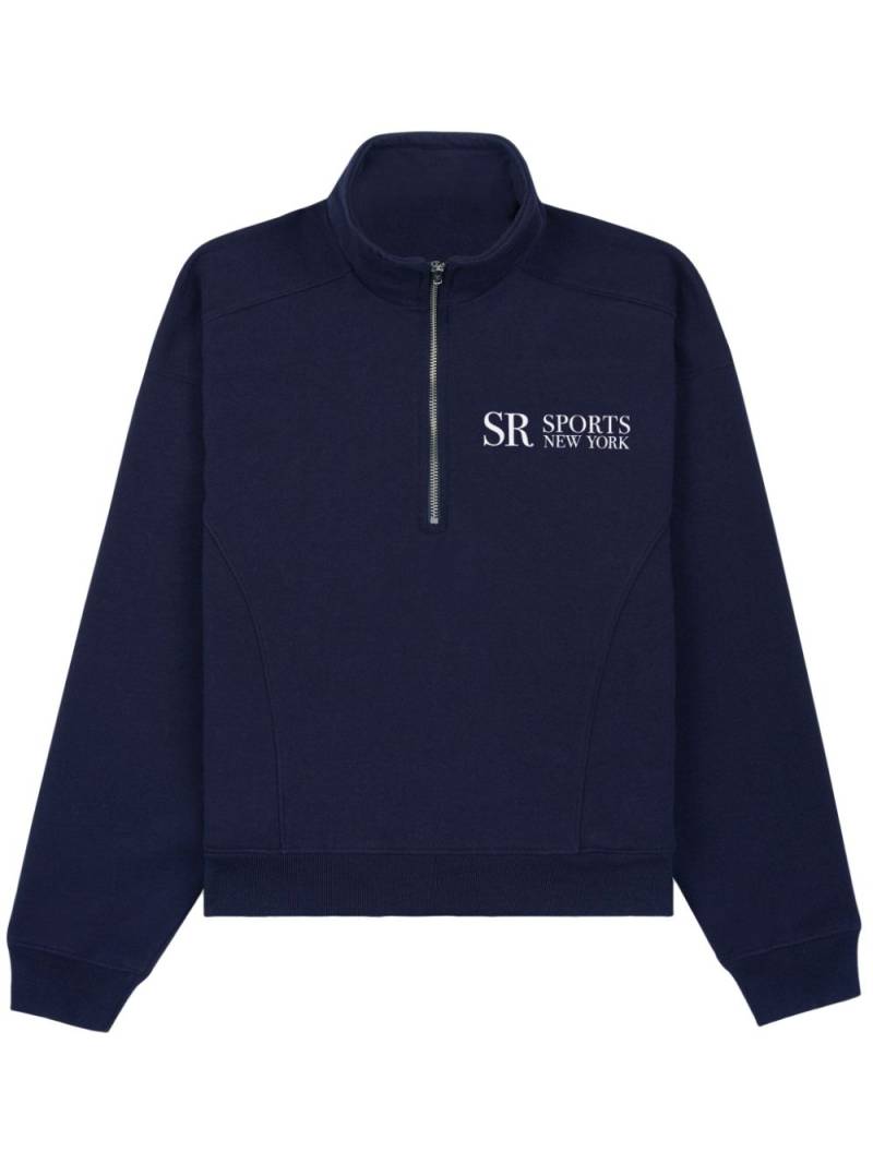 Sporty & Rich JFK quarter-zip sweatshirt - Blue von Sporty & Rich