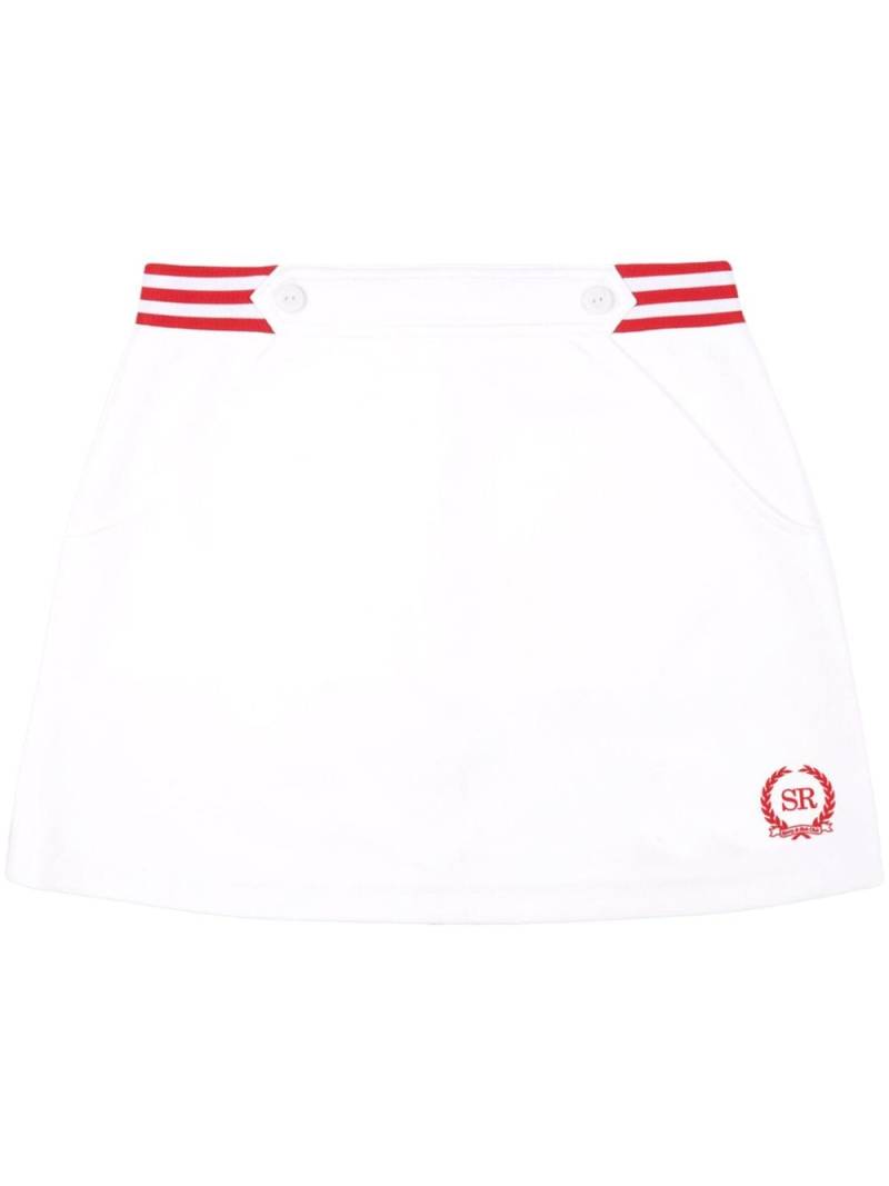 Sporty & Rich Kelly logo-embroidered skirt - White von Sporty & Rich