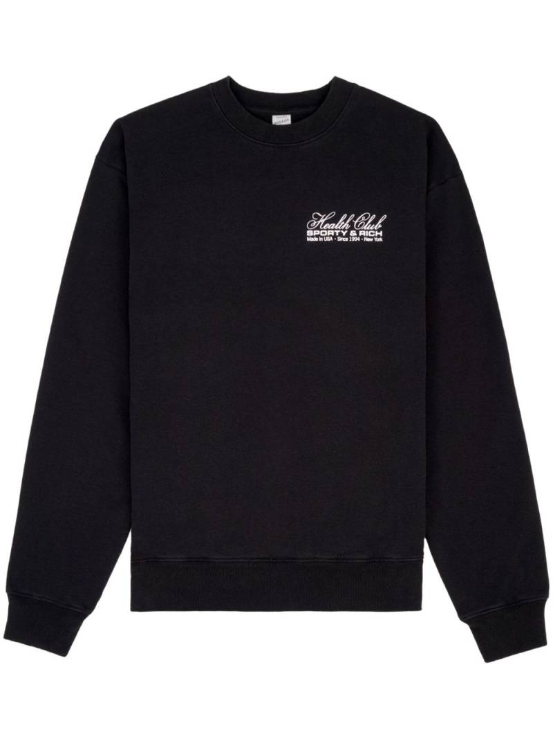 Sporty & Rich Made In USA crew neck sweatshirt - Black von Sporty & Rich