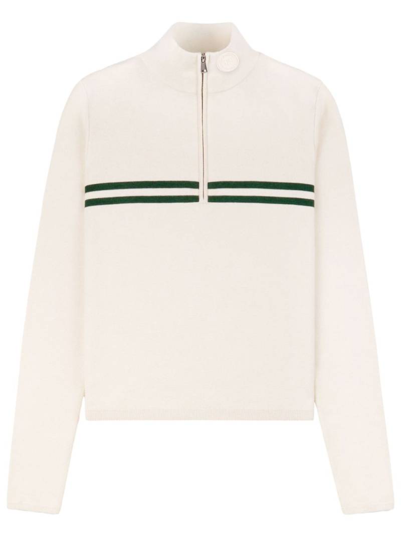 Sporty & Rich Minimal quarter-zip sweatshirt - Neutrals von Sporty & Rich