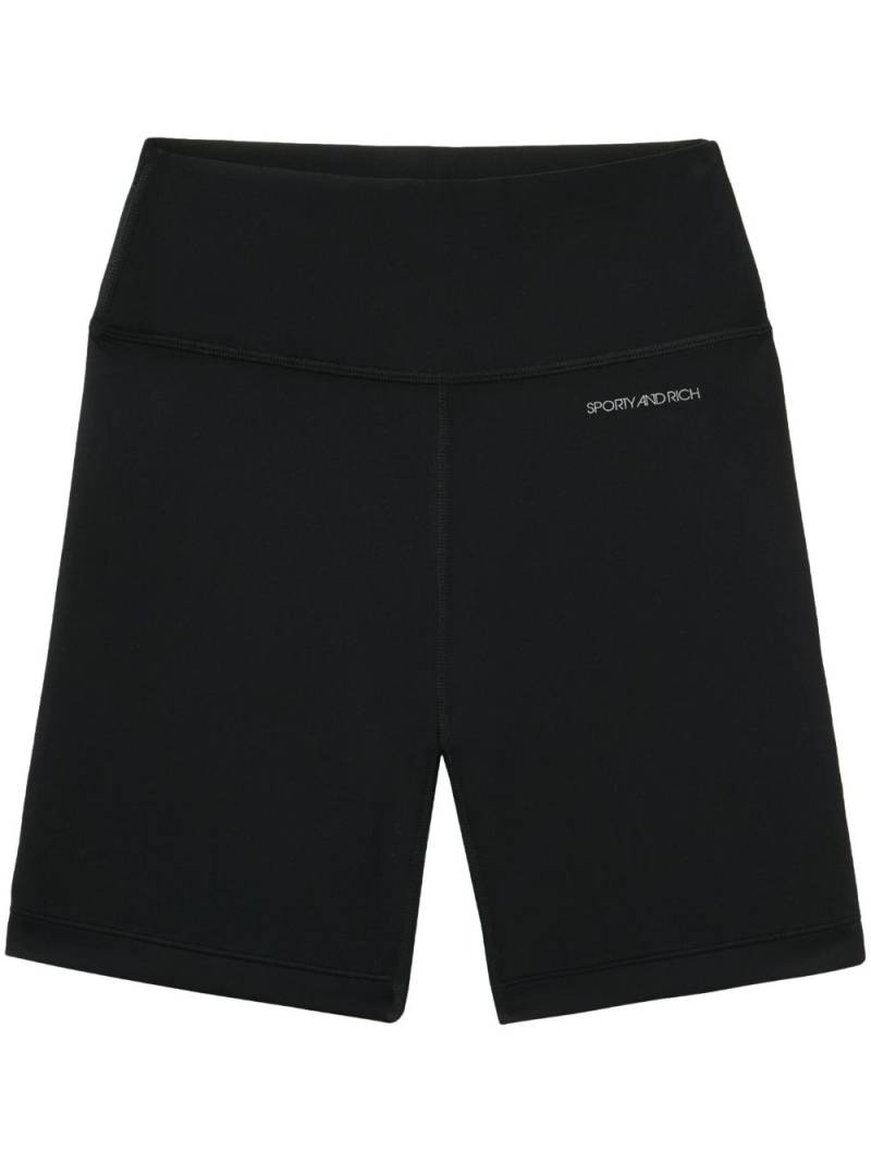 Sporty & Rich N.03 logo-print shorts - Black von Sporty & Rich