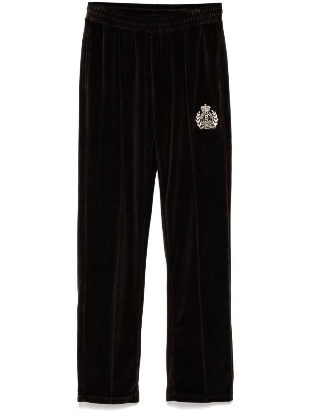 Sporty & Rich NY Crest Velour trousers - Brown von Sporty & Rich