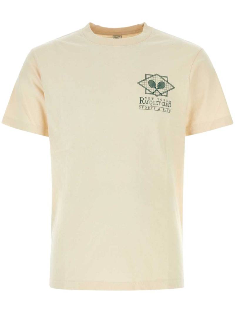 Sporty & Rich NY Racquet Club T-shirt - Neutrals von Sporty & Rich