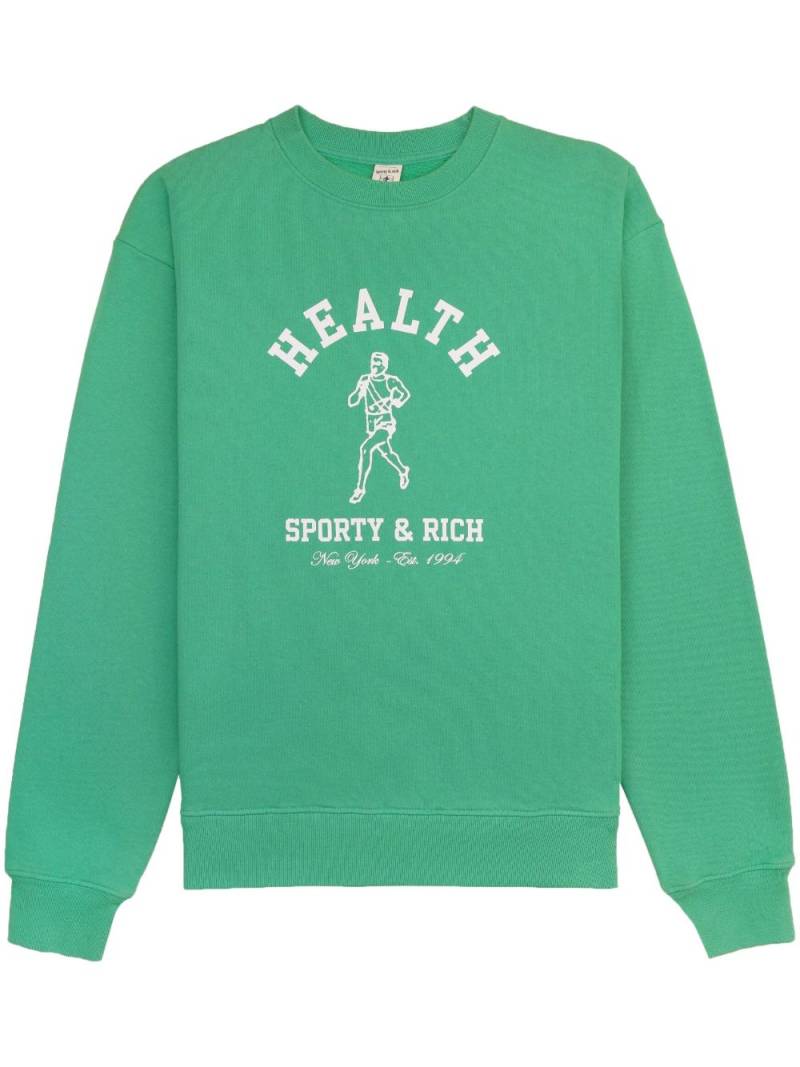 Sporty & Rich NY Running Club cotton sweatshirt - Green von Sporty & Rich