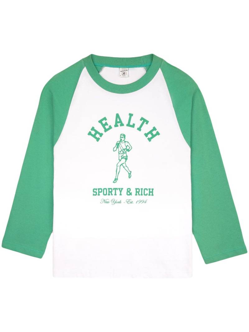 Sporty & Rich NY Running Club long-sleeve T-shirt - White von Sporty & Rich