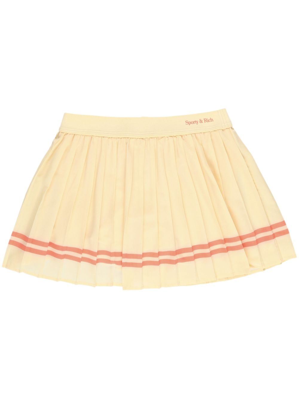 Sporty & Rich New Serif Pleated Skirt - Almond/Pomodoro - Yellow von Sporty & Rich