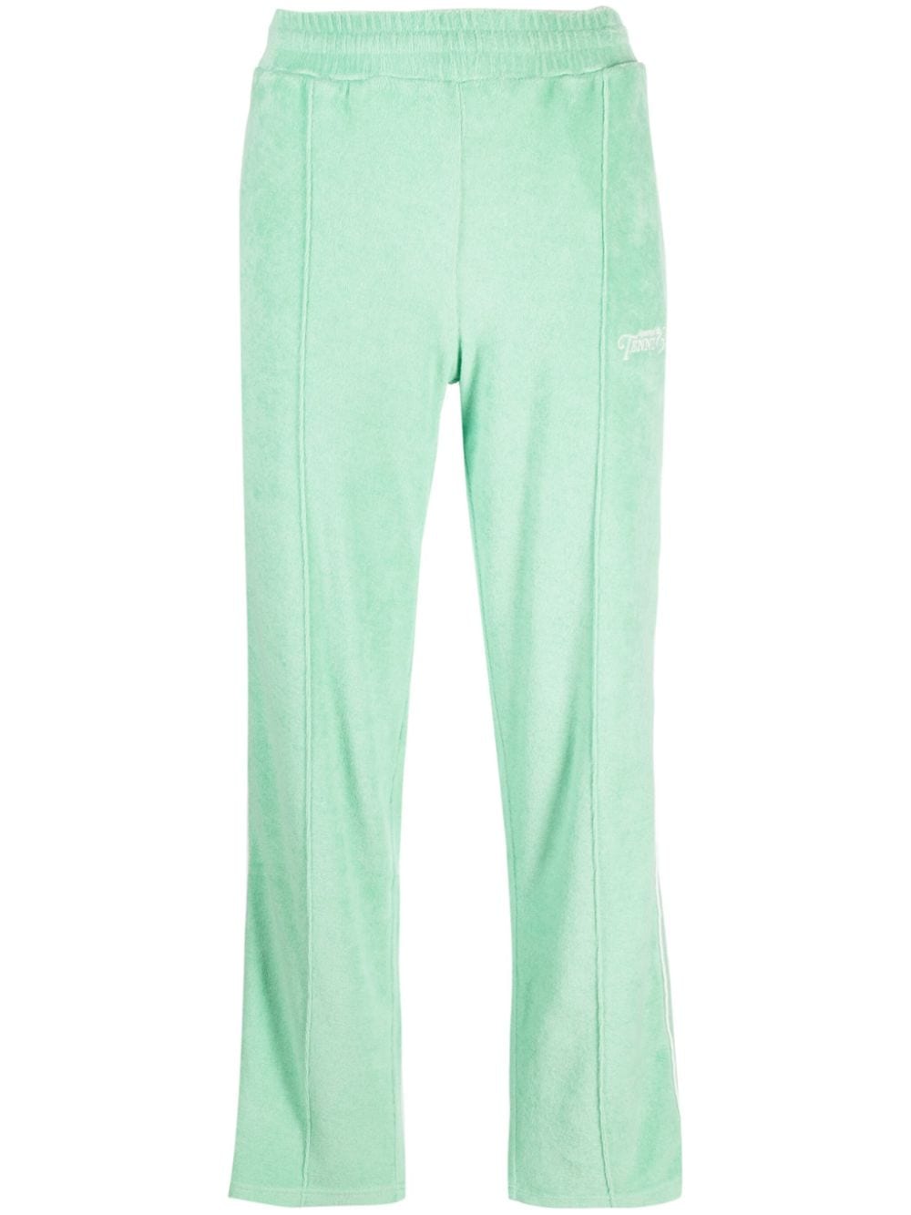 Sporty & Rich New Serif logo-embroidered track pants - Green von Sporty & Rich