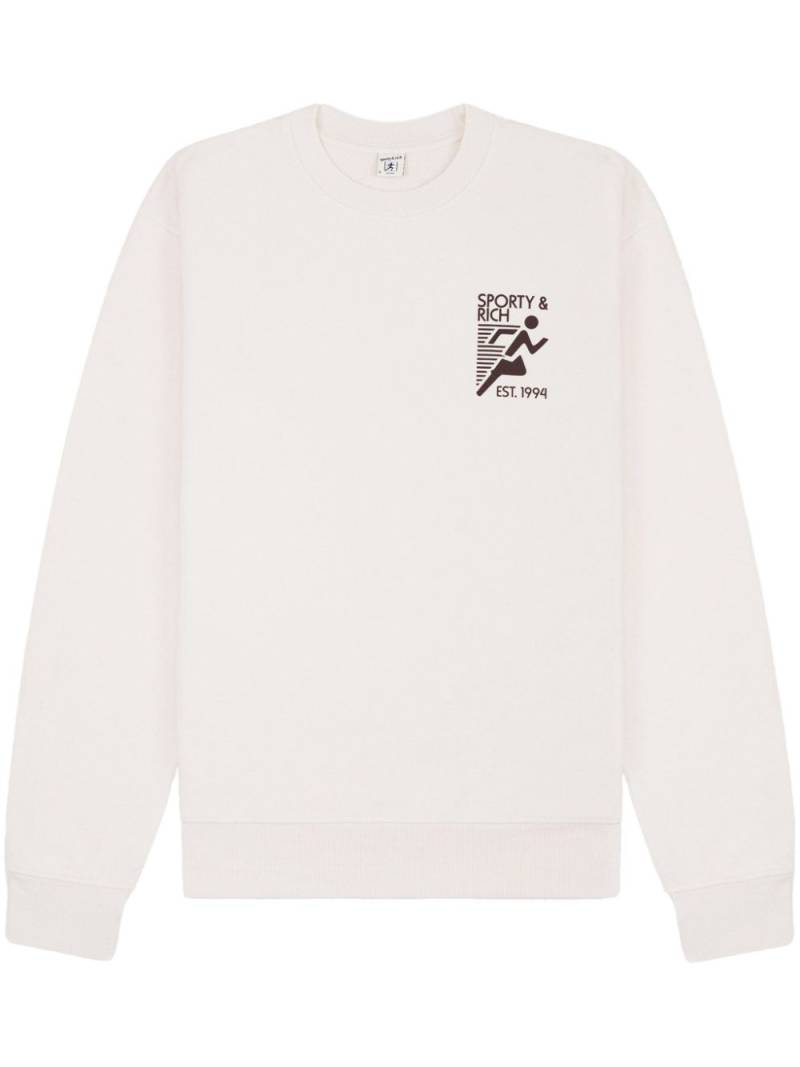 Sporty & Rich Olympic crew-neck sweatshirt - Neutrals von Sporty & Rich