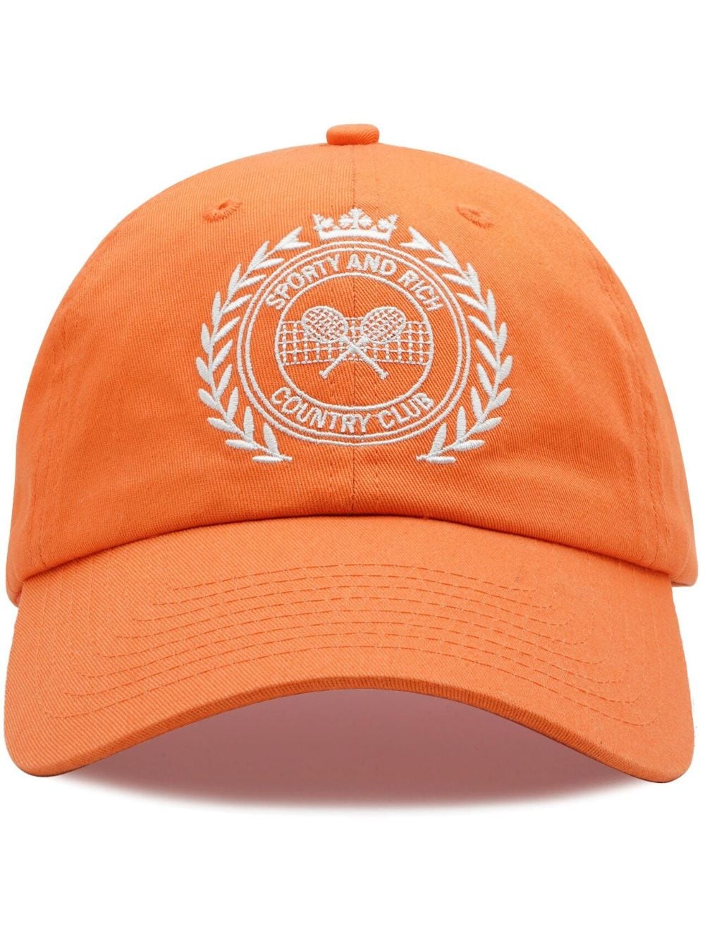 Sporty & Rich Open crest-embroidery cap - Orange von Sporty & Rich