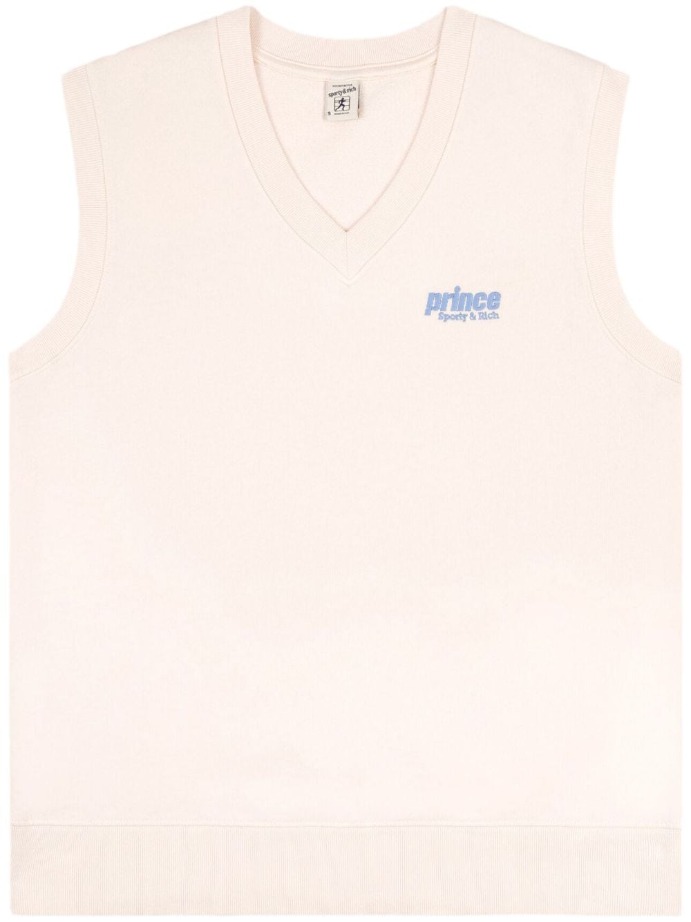 Sporty & Rich Prince embroidered-logo vest - Neutrals von Sporty & Rich