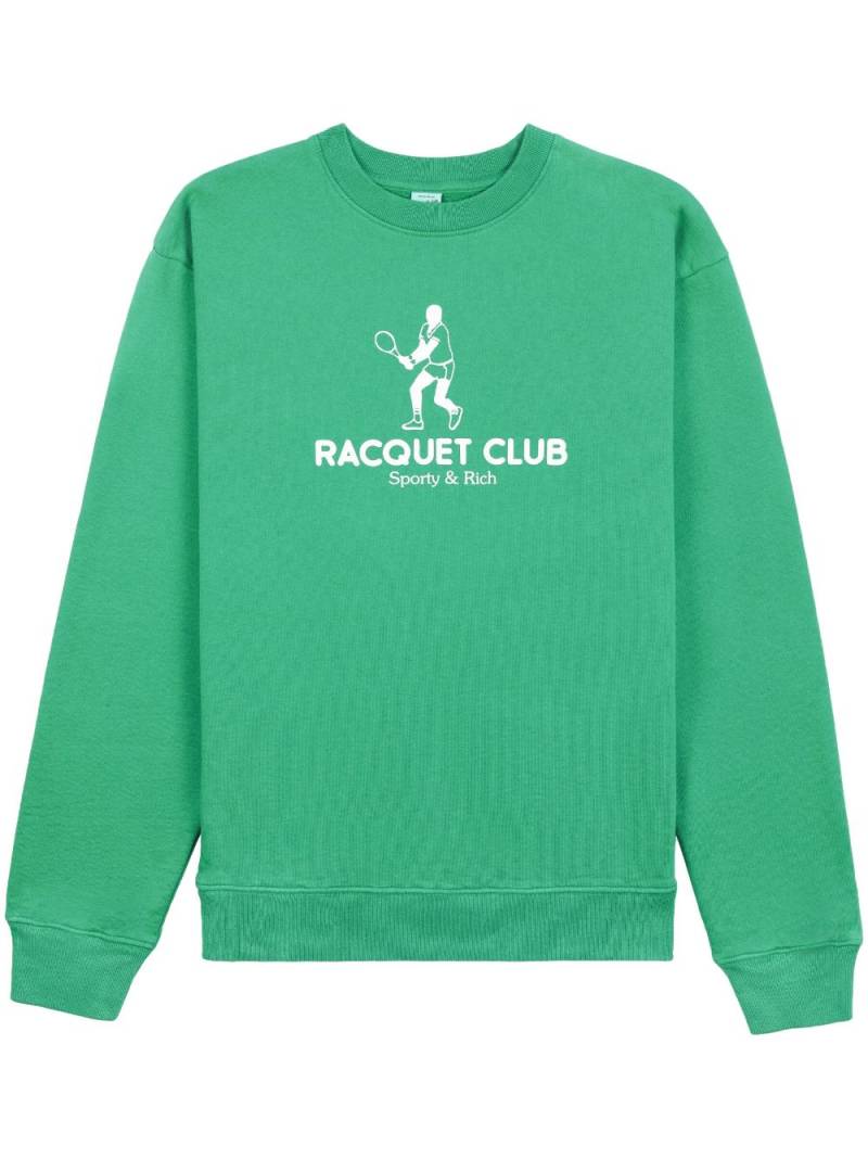 Sporty & Rich Racquet Club cotton sweatshirt - Green von Sporty & Rich