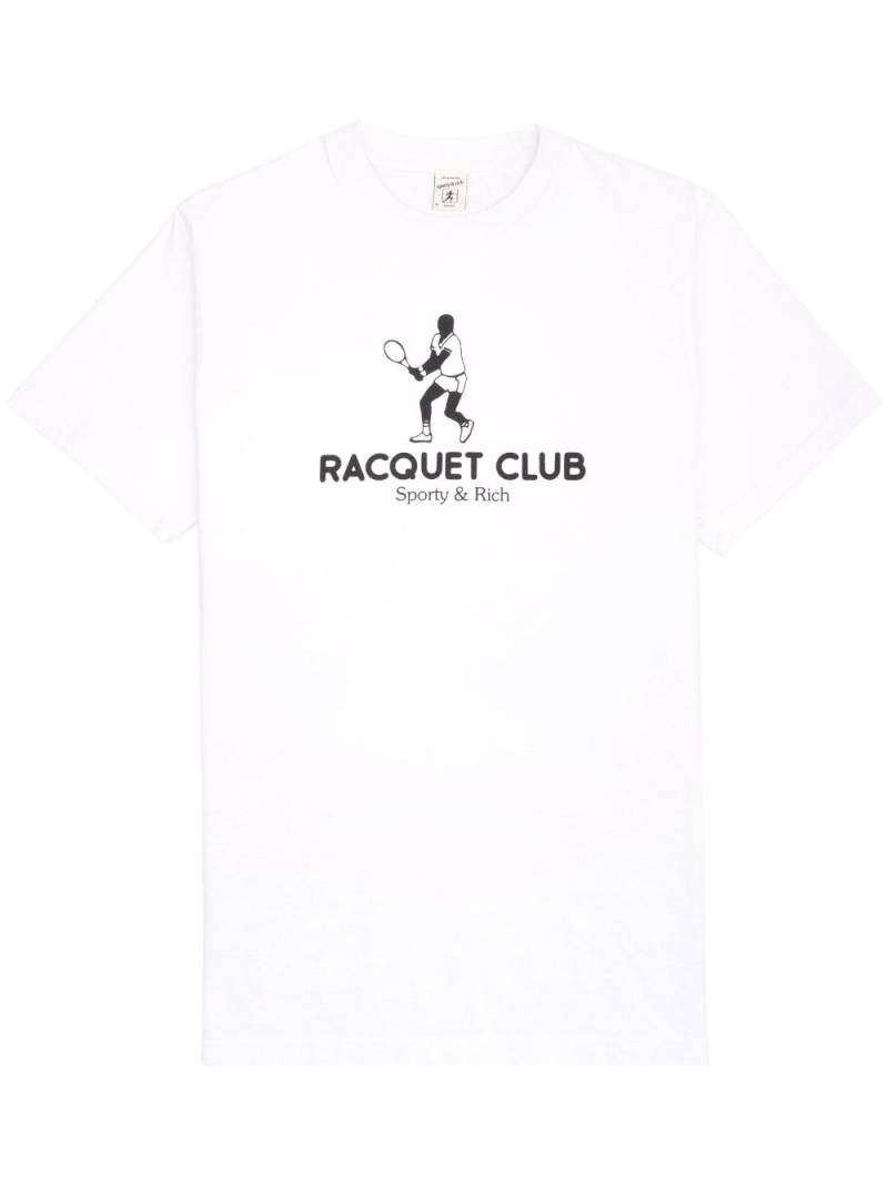 Sporty & Rich Racquet Club motif-print T-Shirt - White von Sporty & Rich