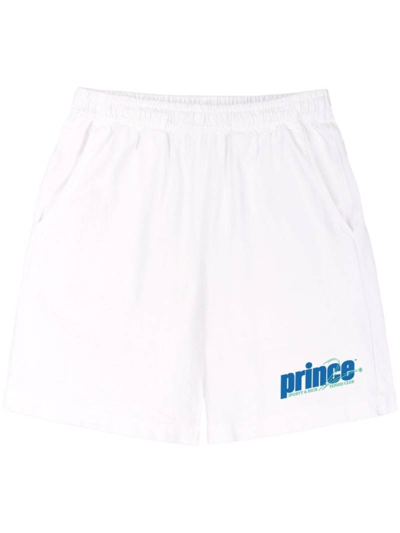 Sporty & Rich Rebound cotton track shorts - White von Sporty & Rich