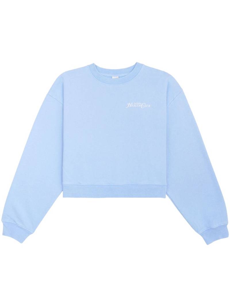 Sporty & Rich Rizzoli cropped logo-print sweatshirt - Blue von Sporty & Rich