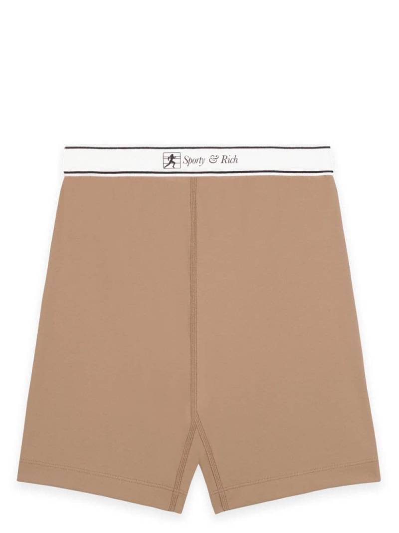 Sporty & Rich Runner Script biker short - Neutrals von Sporty & Rich