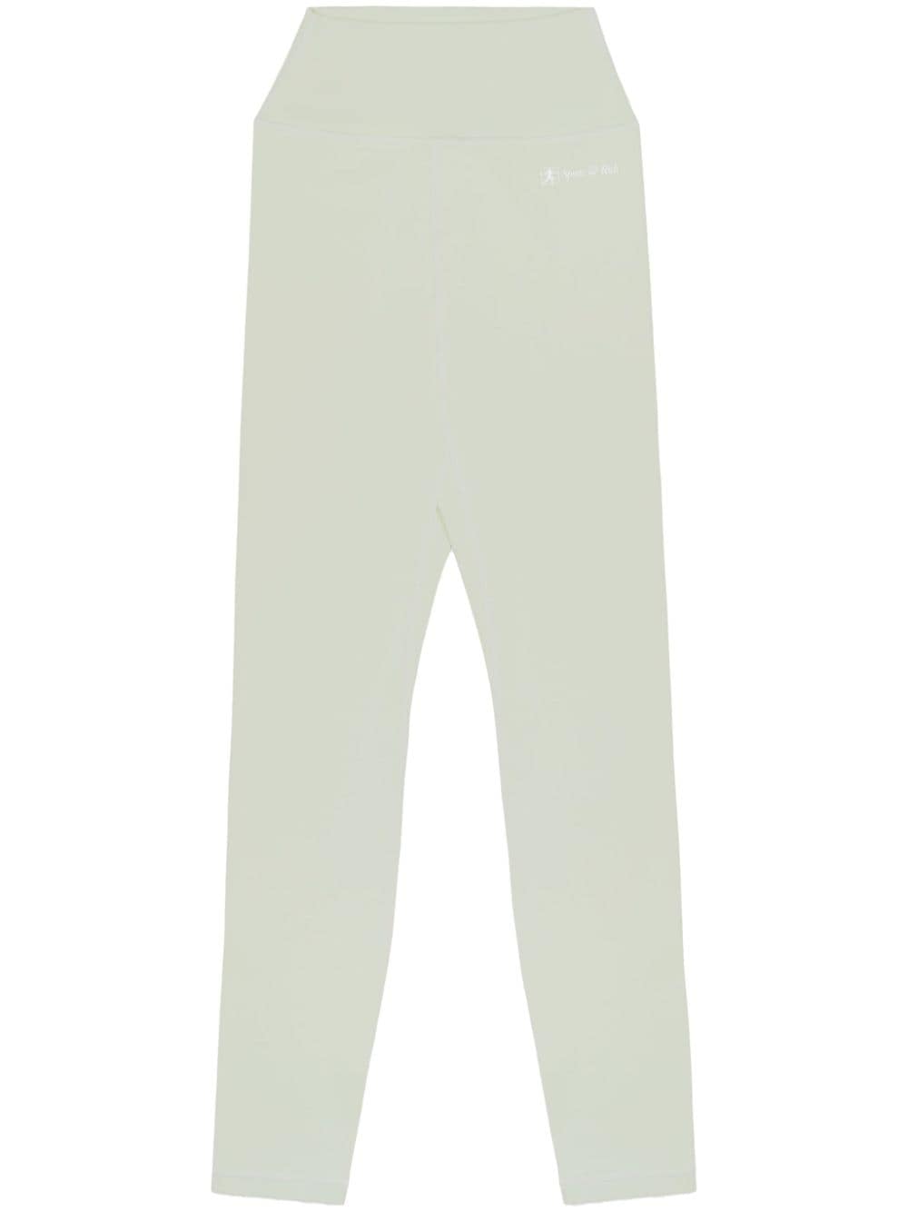 Sporty & Rich Runner Script logo-print leggings - Green von Sporty & Rich