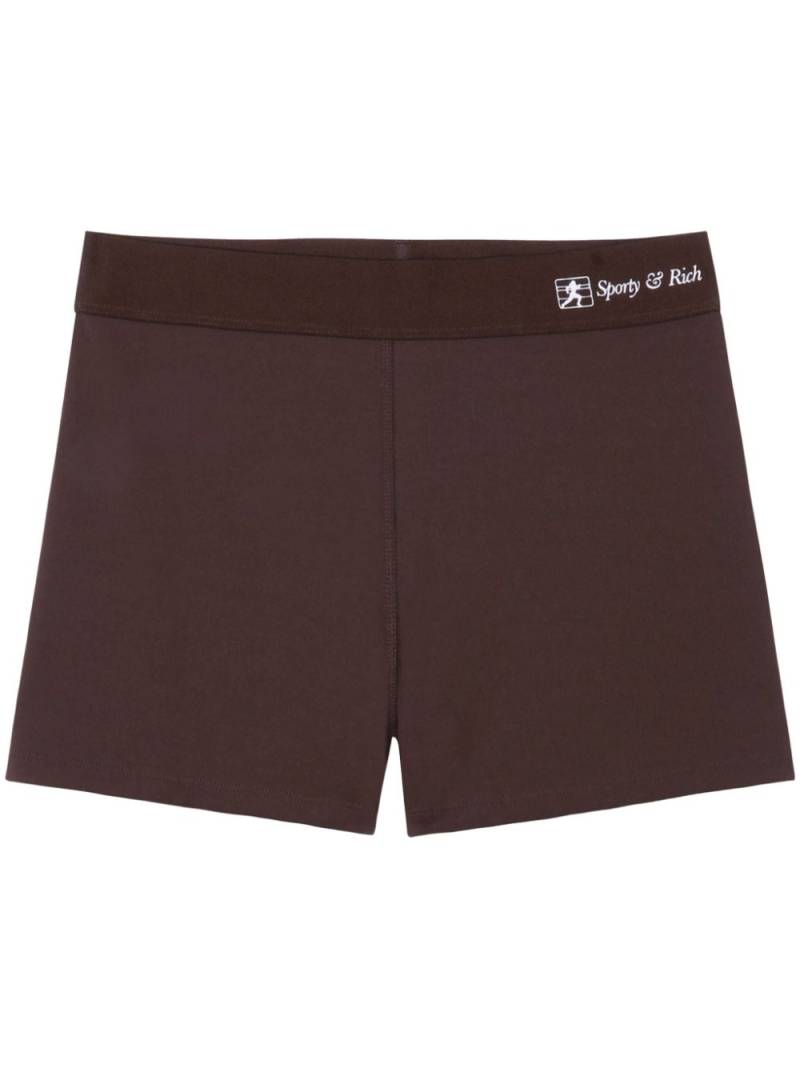 Sporty & Rich Runner Script shorts - Brown von Sporty & Rich