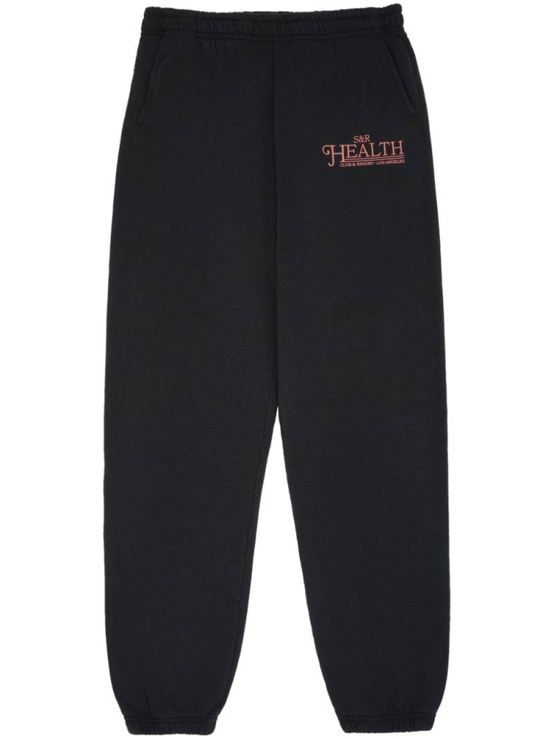 Sporty & Rich SR Health Resort cotton track pants - Black von Sporty & Rich