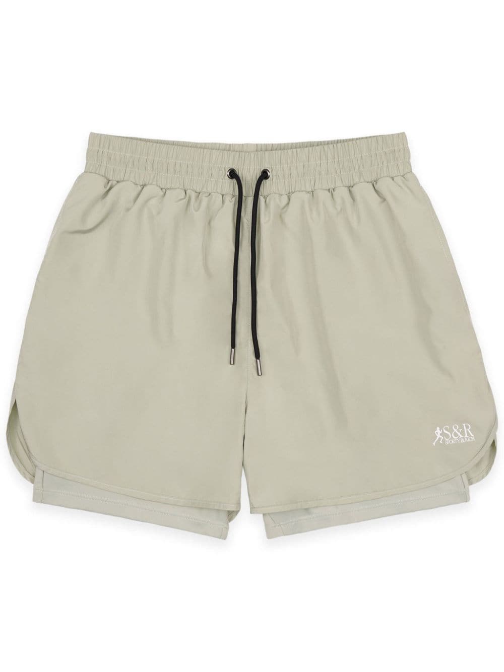 Sporty & Rich SR Runner drawstring track shorts - Neutrals von Sporty & Rich