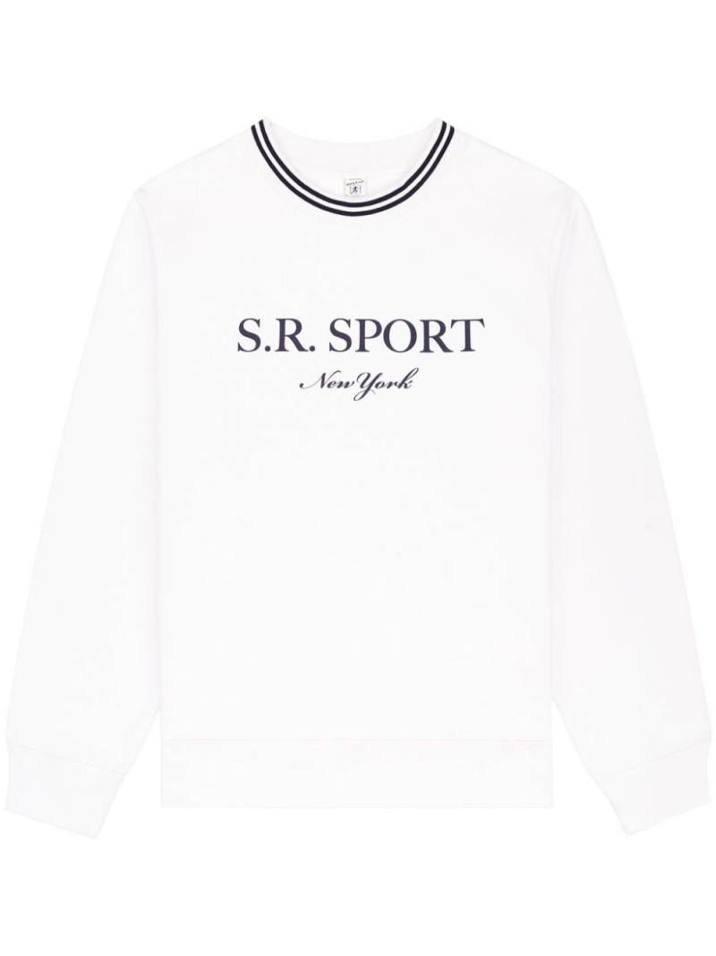 Sporty & Rich SR Sport logo-print cotton sweatshirt - White von Sporty & Rich