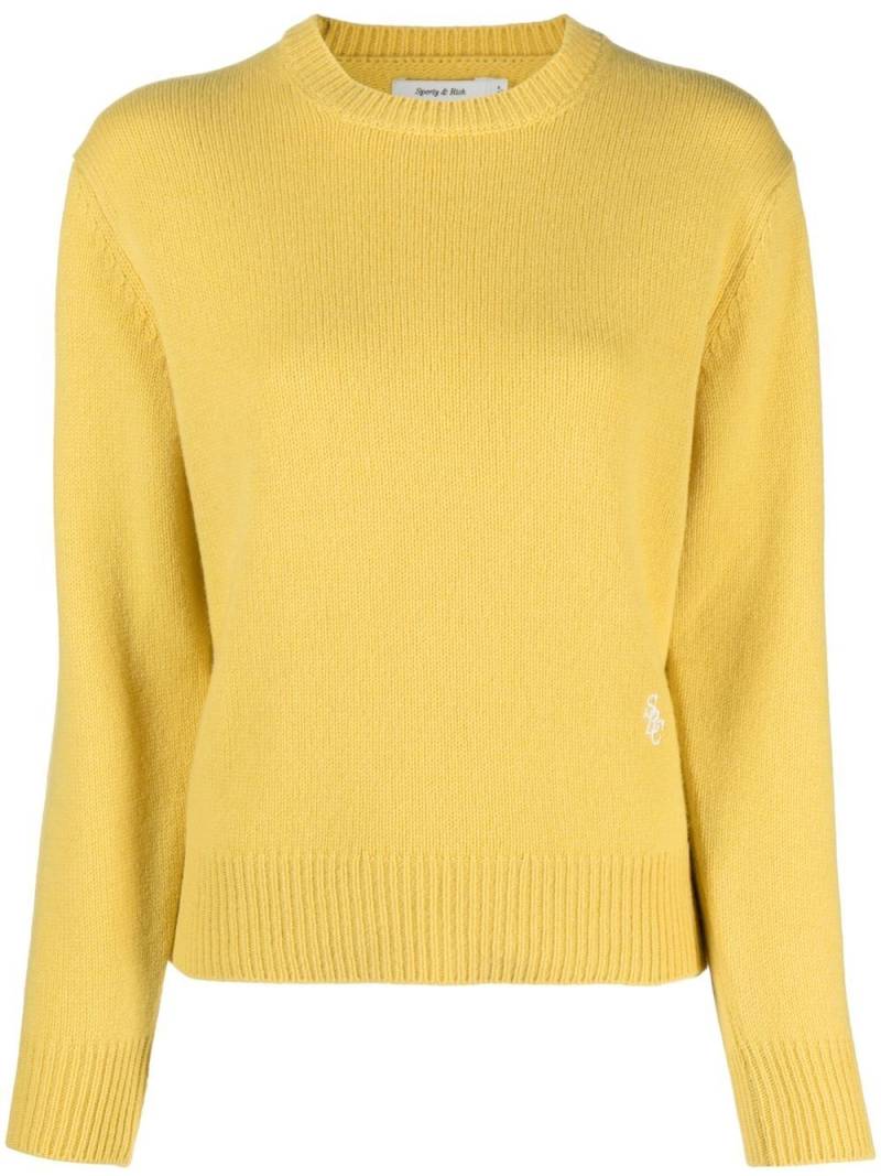 Sporty & Rich SRC Wool Crewneck - Daffodil - Yellow von Sporty & Rich