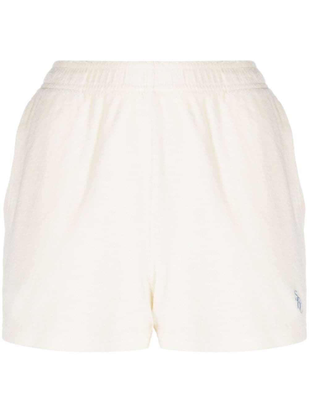 Sporty & Rich SRC-embroidered terry-cloth shorts - Neutrals von Sporty & Rich