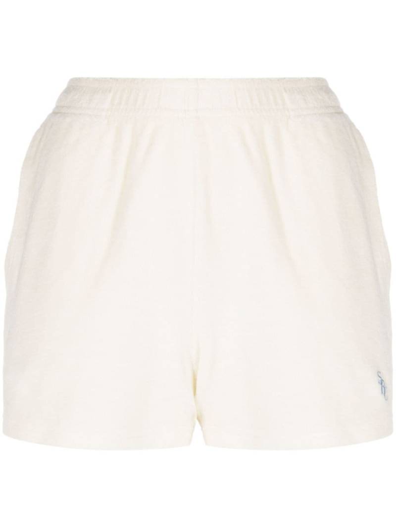 Sporty & Rich SRC-embroidered terry-cloth shorts - Neutrals von Sporty & Rich