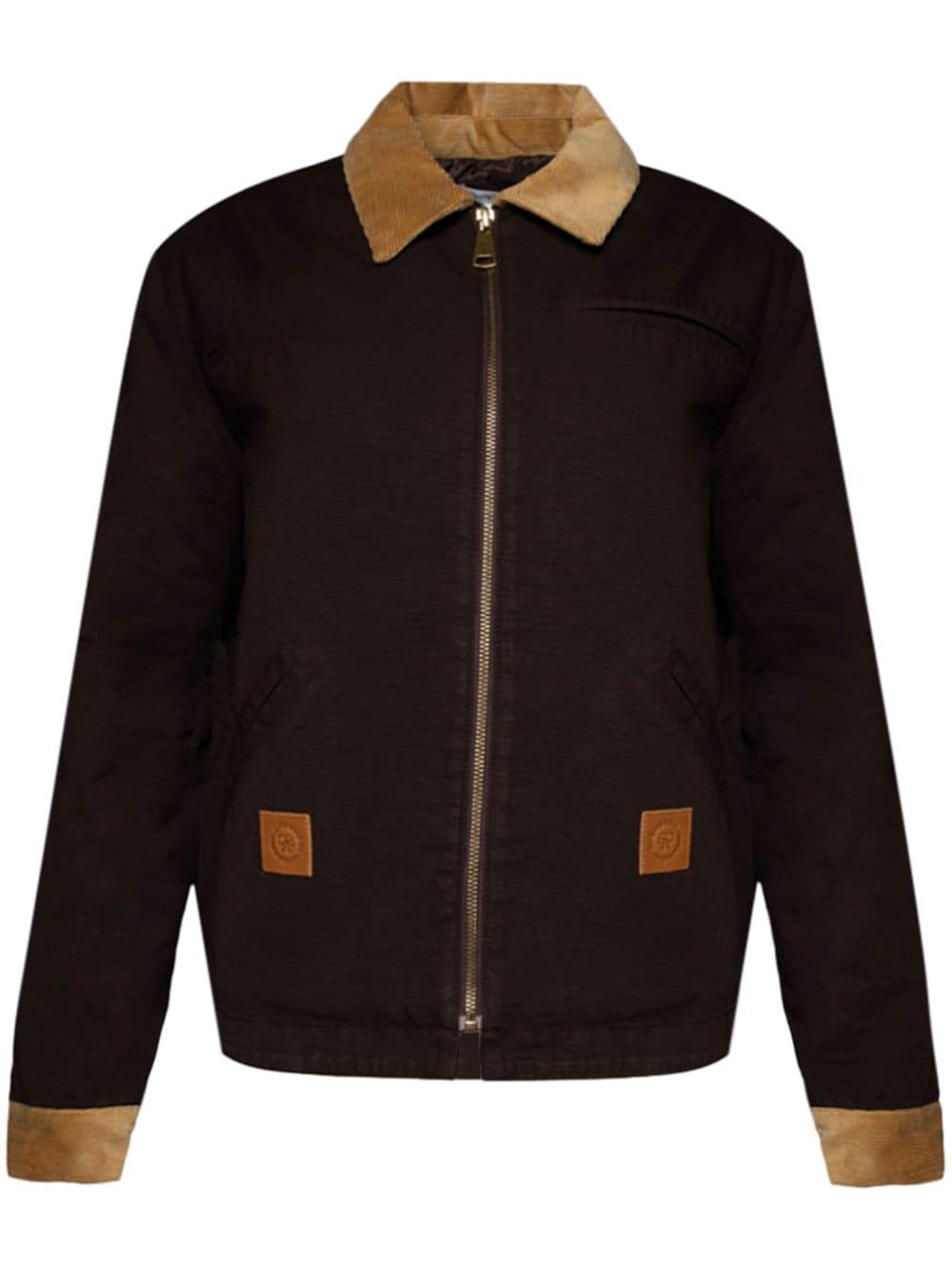 Sporty & Rich SRHWC canvas zipped jacket - Brown von Sporty & Rich