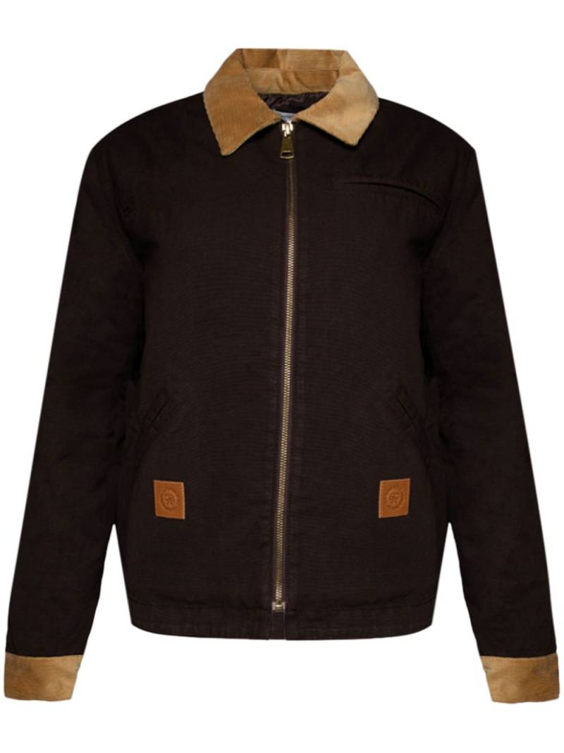 Sporty & Rich SRHWC canvas zipped jacket - Brown von Sporty & Rich