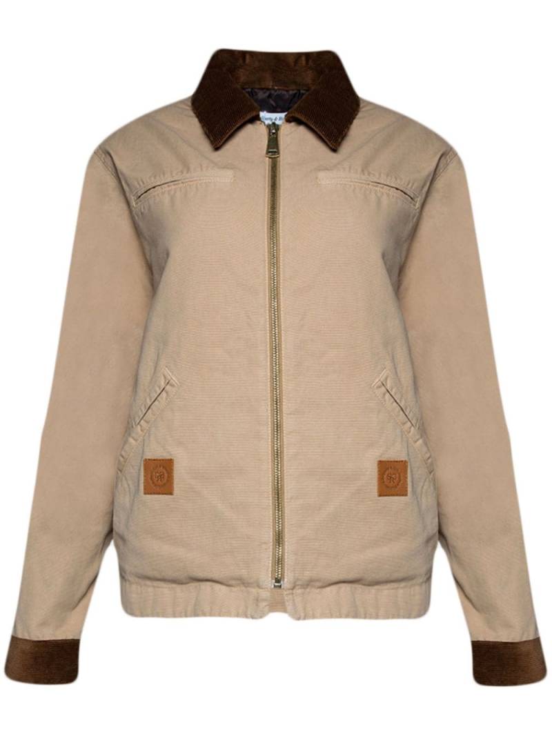 Sporty & Rich SRHWC canvas zipped jacket - Neutrals von Sporty & Rich