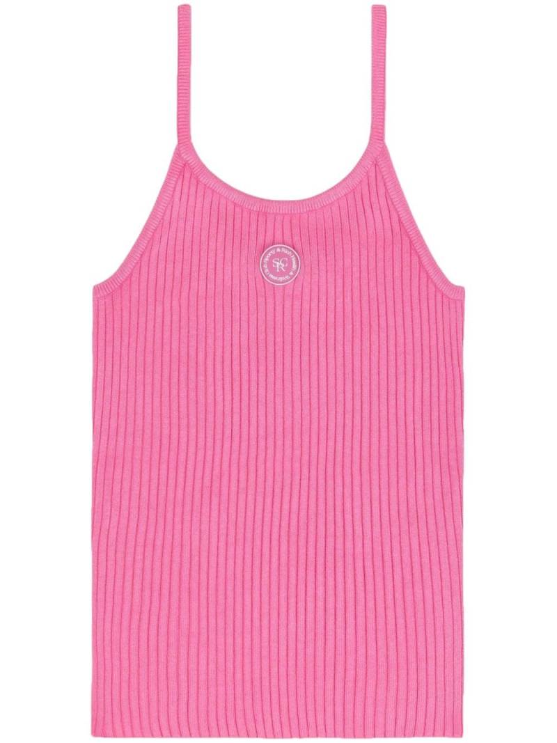 Sporty & Rich SRHWC ribbed tank top - Pink von Sporty & Rich