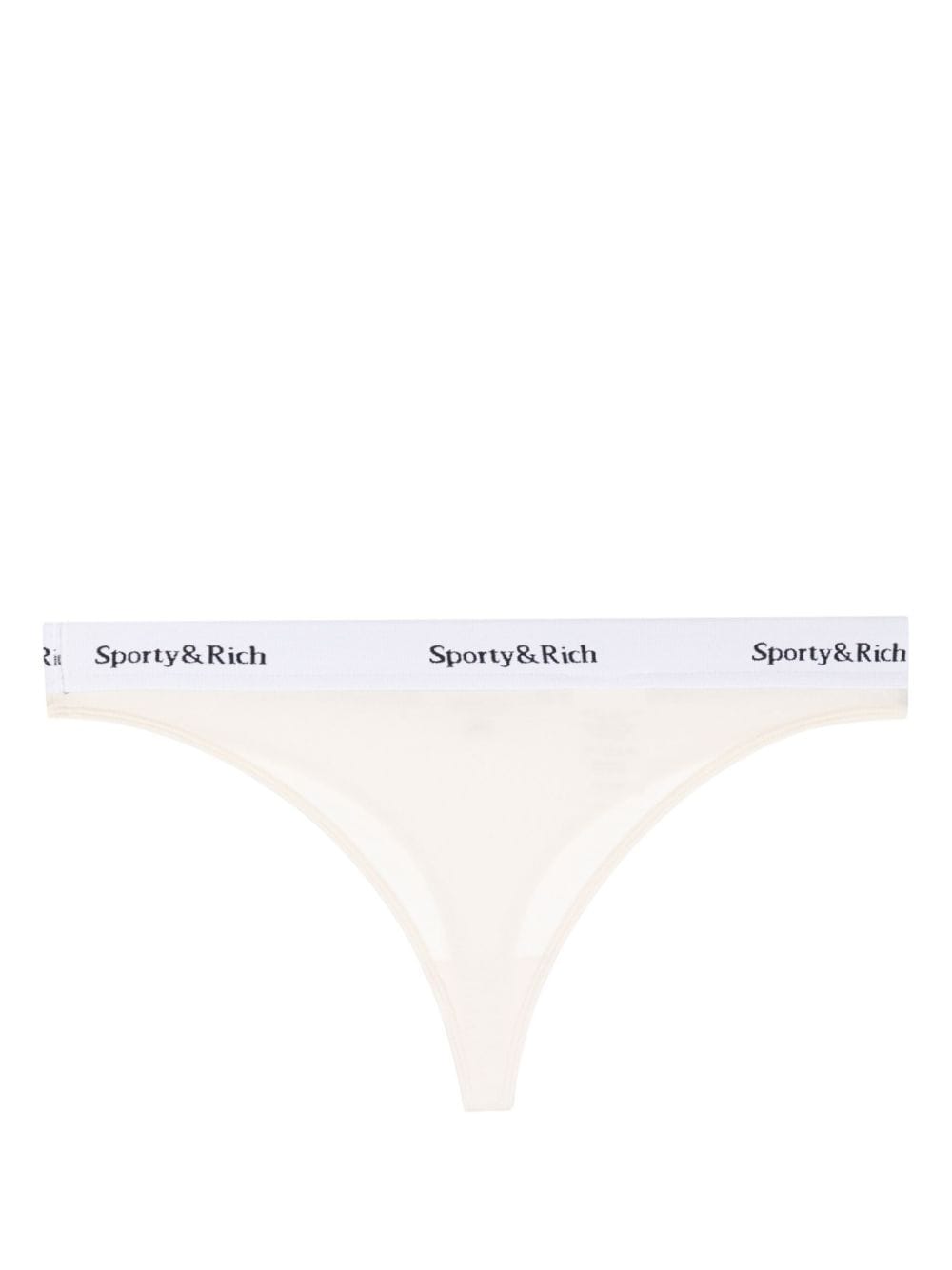 Sporty & Rich Serif Logo branded-waistband thong - Neutrals von Sporty & Rich