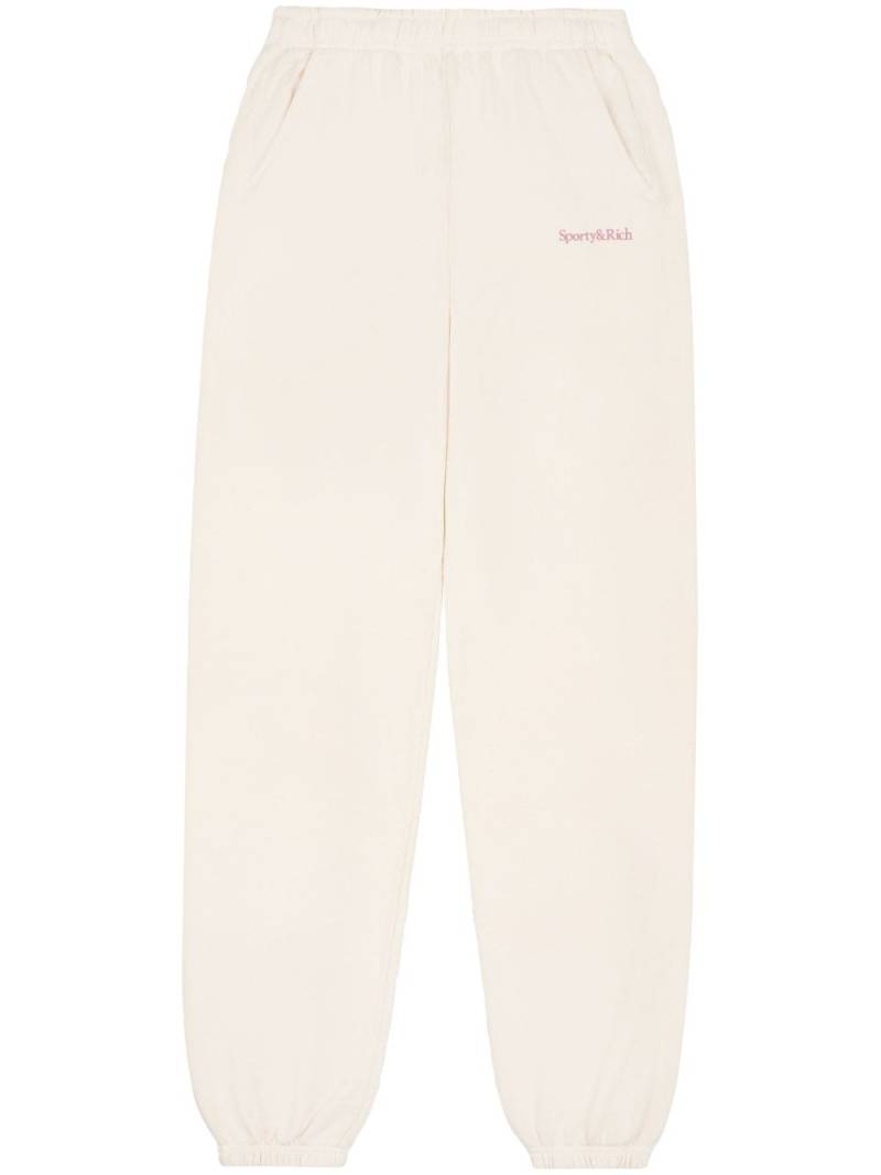 Sporty & Rich Serif logo-print track pants - Neutrals von Sporty & Rich