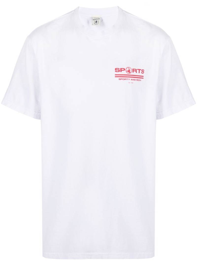 Sporty & Rich Sports short-sleeve T-shirt - White von Sporty & Rich