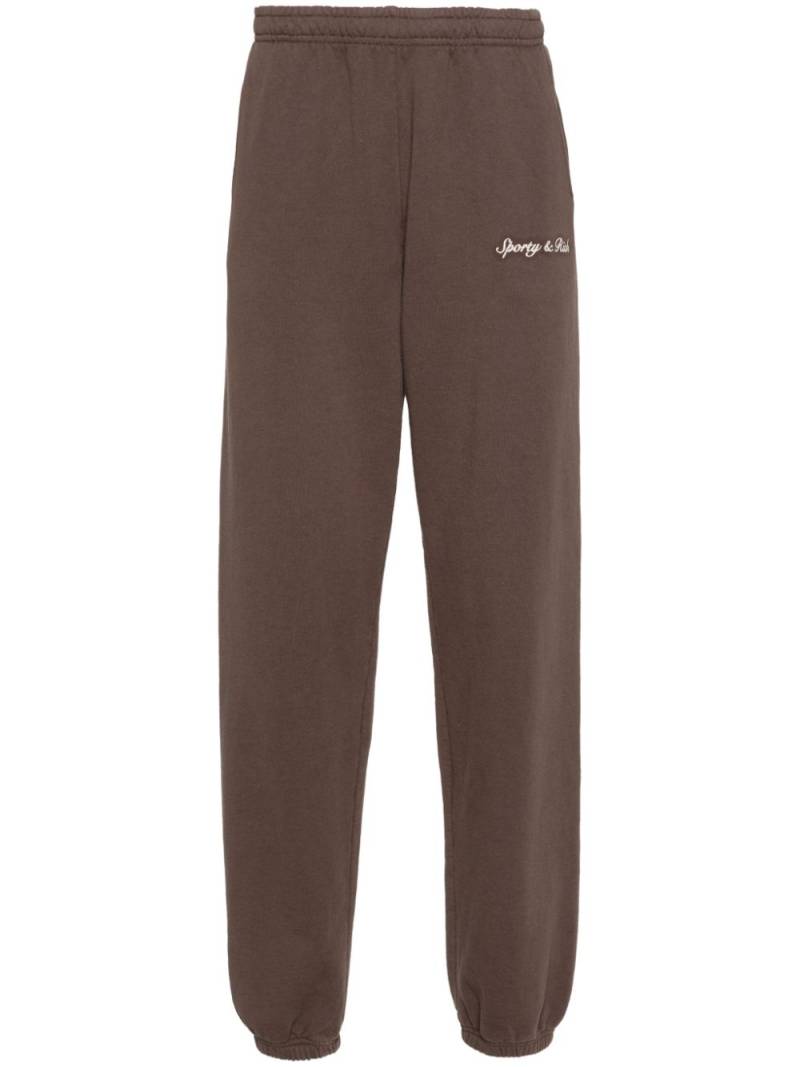 Sporty & Rich Syracuse cotton track pants - Brown von Sporty & Rich