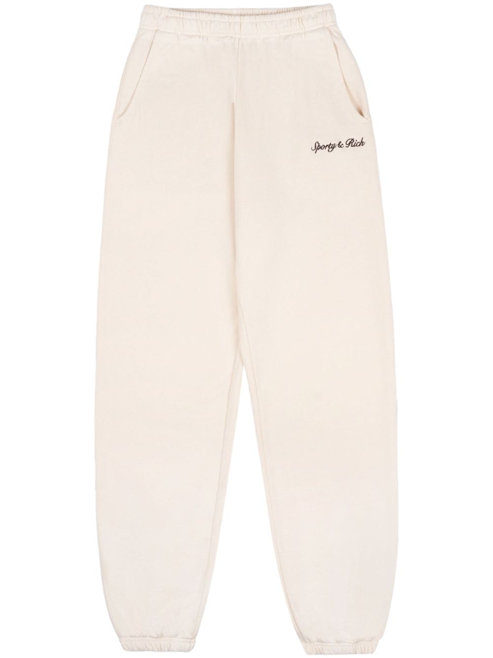 Sporty & Rich Syracuse embroidered-logo track pants - Neutrals von Sporty & Rich