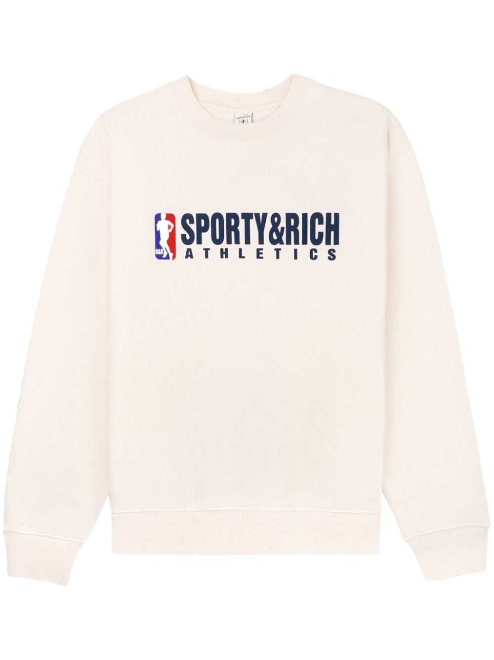 Sporty & Rich Team crew-neck cotton sweatshirt - White von Sporty & Rich