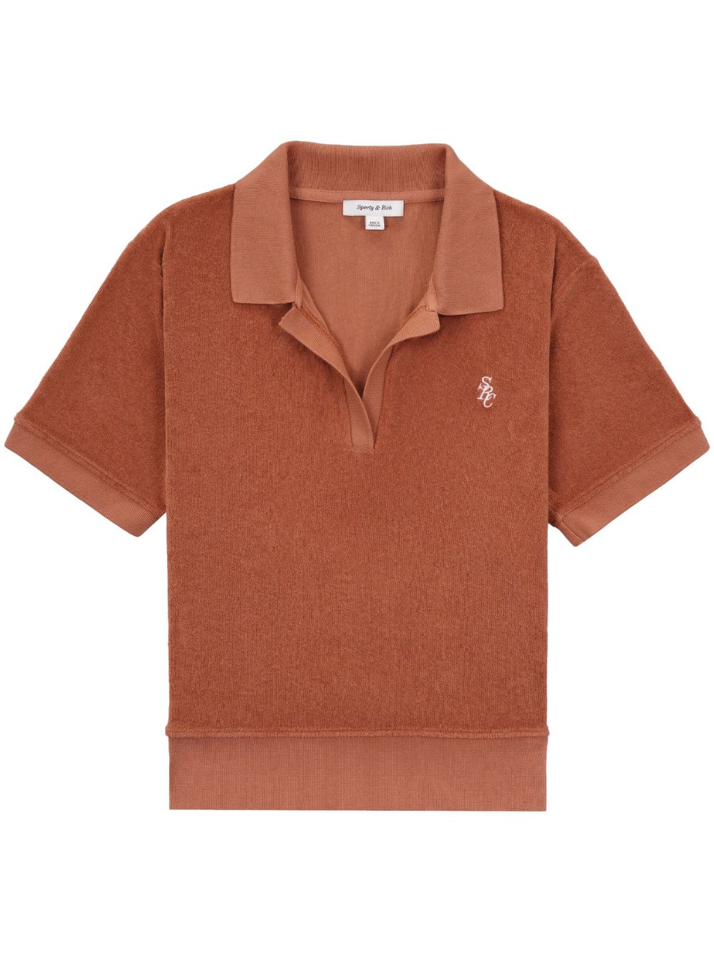 Sporty & Rich embroidered-logo polo shirt - Orange von Sporty & Rich