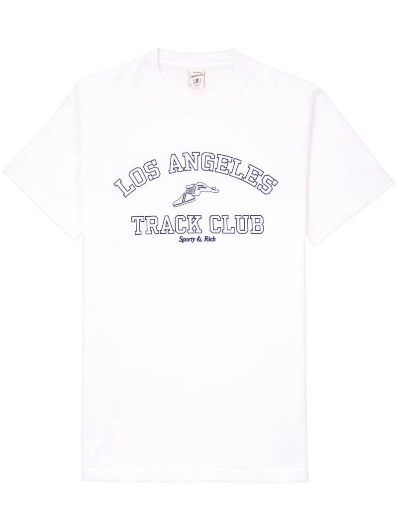 Sporty & Rich Track Club cotton T-shirt - White von Sporty & Rich