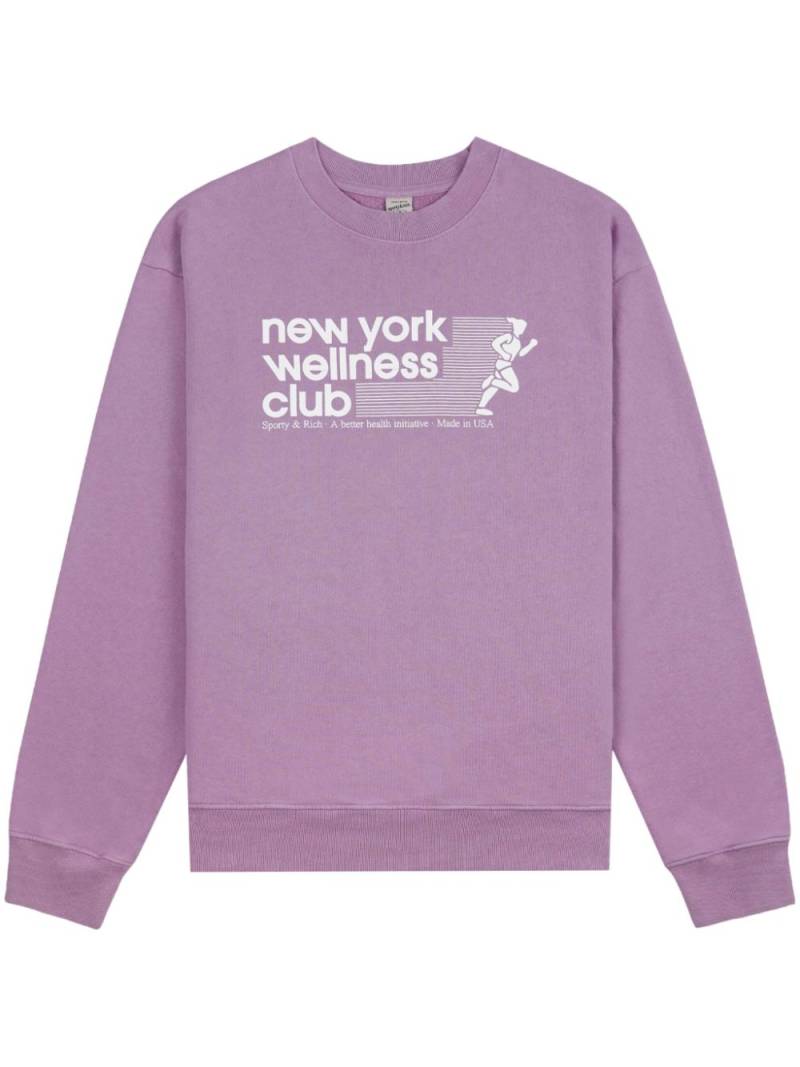 Sporty & Rich USA Wellness Club crew-neck sweatshirt - Purple von Sporty & Rich