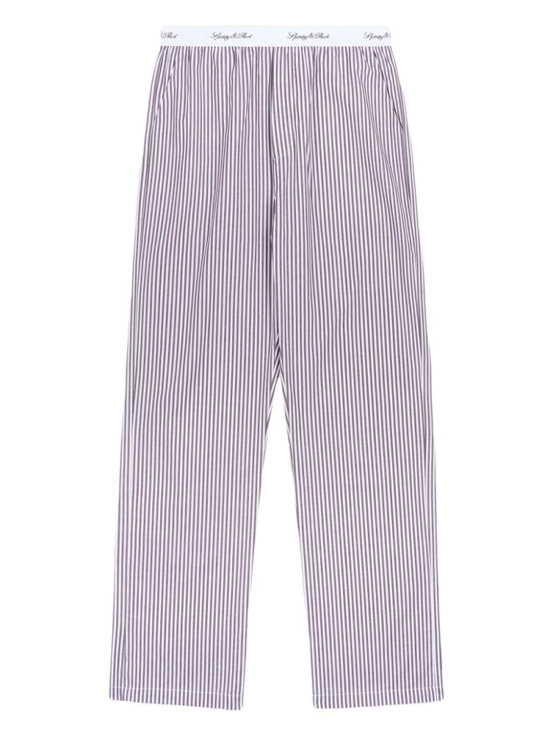 Sporty & Rich Vendome cotton pajama pants - Brown von Sporty & Rich