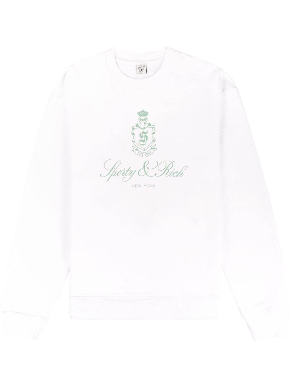 Sporty & Rich Vendome cotton sweatshirt - White von Sporty & Rich